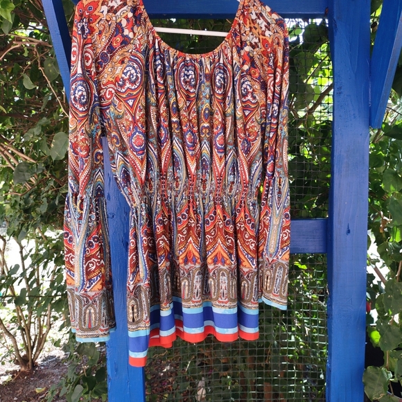 Colleen Lopez Multi-color Round Neck Blouse Size L - Picture 8 of 16